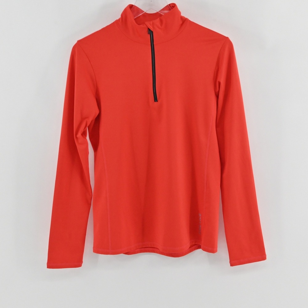 Bogner Fire Ice Quarter Zip Base Layer Top Womens Size L Red Ski Active Pullover